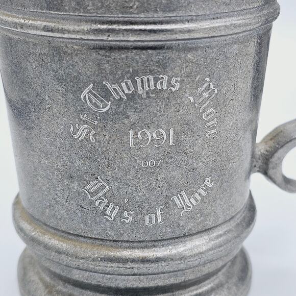 Pewter Mugs St Thomas More Days of Your 1991 Commemorative Set of 2 - Picture 7 of 10